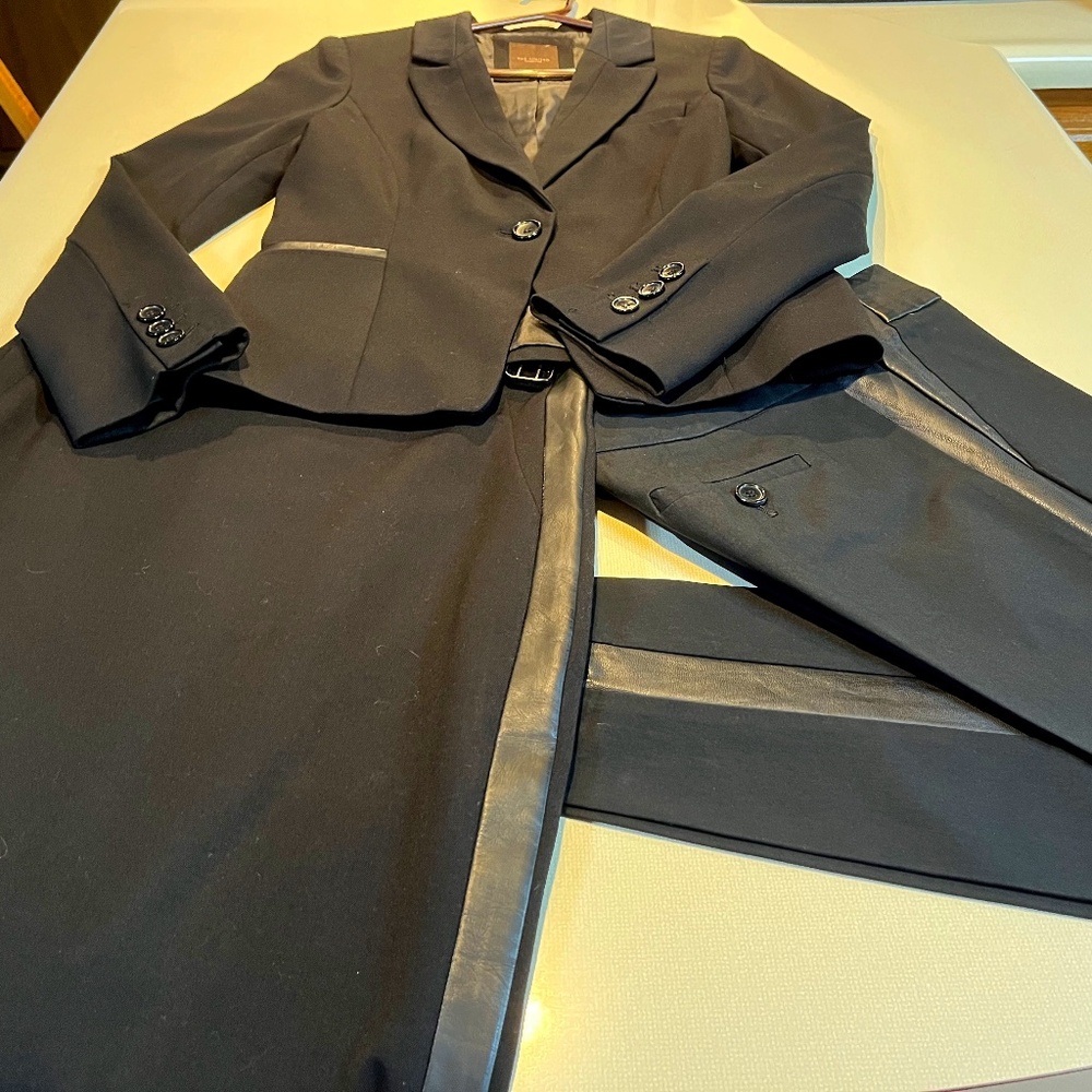 3-PC THE LIMITED Career Profesional Suit Blazer & Trousers sz 4, Skirt sz 2 BLK